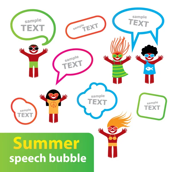 Summer-speech-bubble — Stock Vector