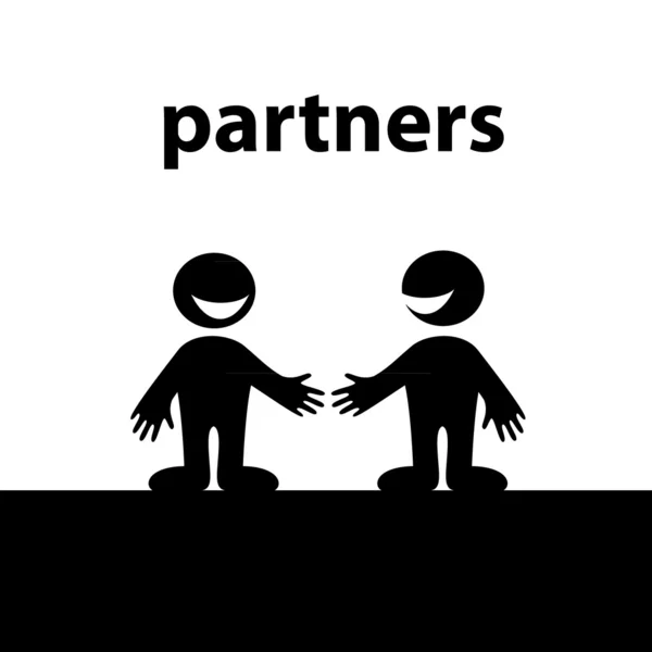 Partnerek. üzleti kézfogás. — Stock Vector