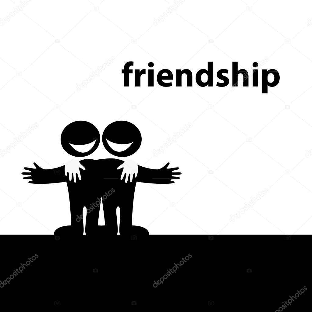 Friendship Best friends. Stock Vector by ©antoshkaforever 8240811