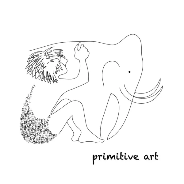 Arte primitivo — Vector de stock