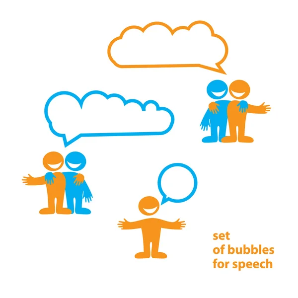 Set-of-bubbles-for-speech — Stockový vektor