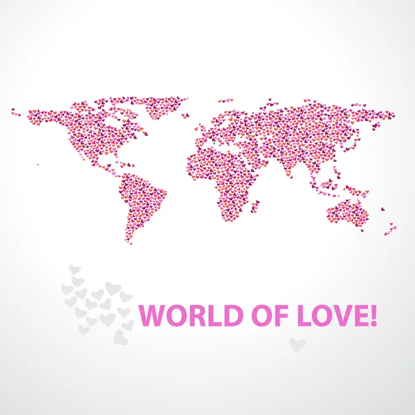 Aşk dünya — Stok Vektör