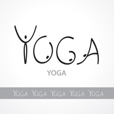 Template labels yoga clipart