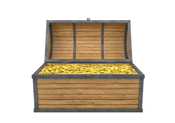 Kufer pełen złota — Zdjęcie stockowe