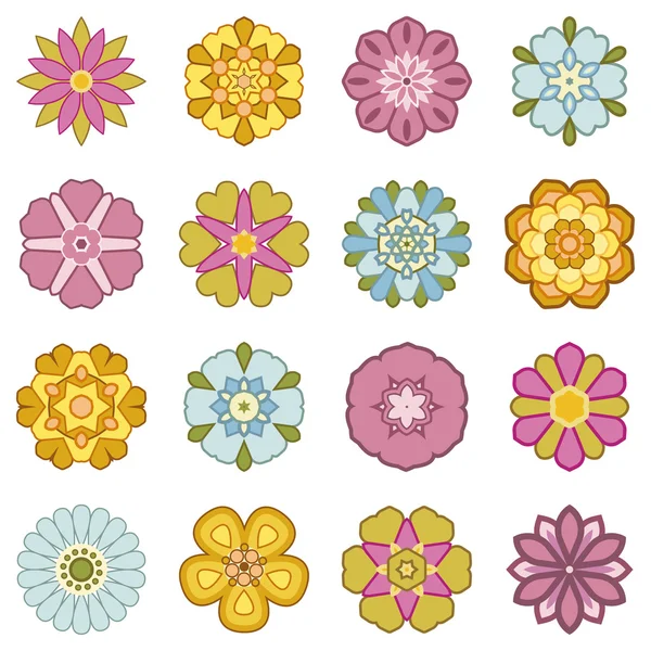 Set de flores — Archivo Imágenes Vectoriales