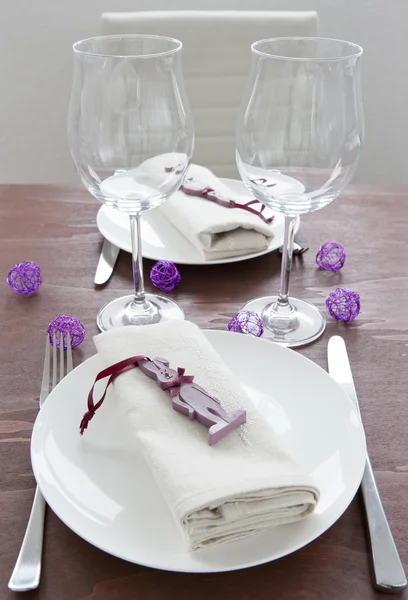 Easter table for two — Stock Photo, Image