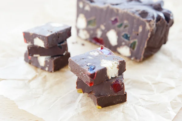 Fudge de chocolate — Fotografia de Stock