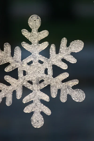 Christmas snowflake decoration on black background — Stock Photo, Image