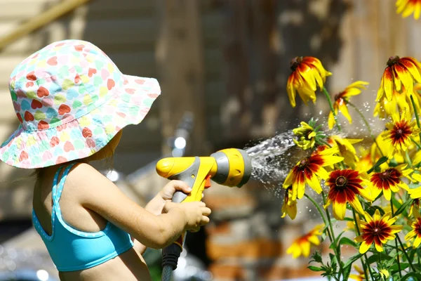 Watering Flowers — Stock Photo, Image