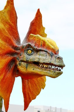 Dilophosaurus dinozor turuncu yakalı