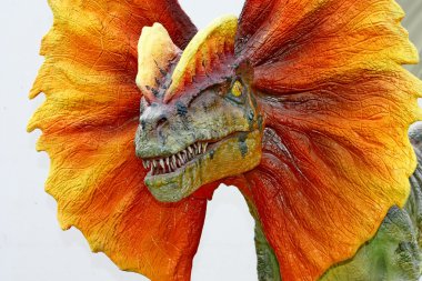 Dilophosaurus dinozor turuncu yakalı