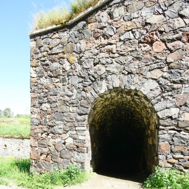 taş duvar suomenlinna sveaborg Kalesi, Helsinki, Finlandiya