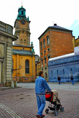 Storkyrkan Church at the Gamla Stan in Stockholm clipart