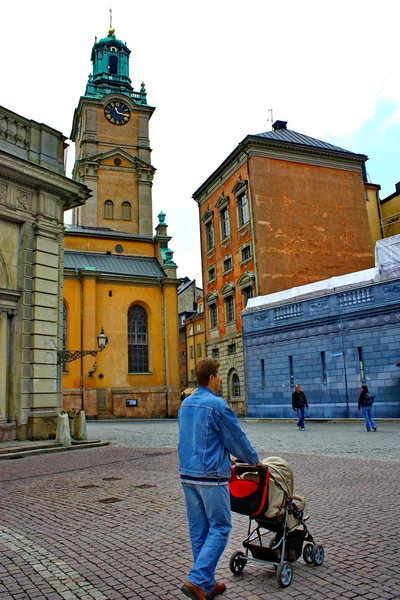 Kostelem storkyrkan v gamla stan, Stockholm — Stock fotografie