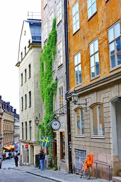 The Old Town (Gamla Stan) Stockholm sokaklar — Stok fotoğraf
