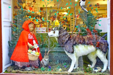 The Wolf and little Red Riding Hood. clipart