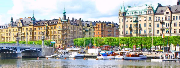 Panorama över stockholm — Stockfoto