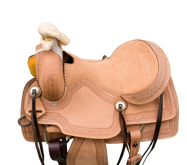 Leather saddle for horses — Stock Photo, Image