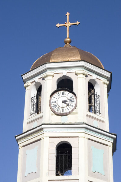 Old church clock and copper roof from Bulgaria