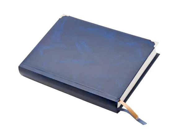 Blue leather notebook — Stock Photo, Image
