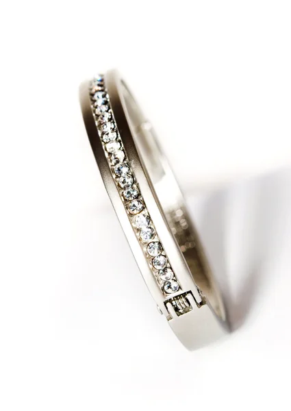 White bracelet with diamonds — Stock Photo, Image