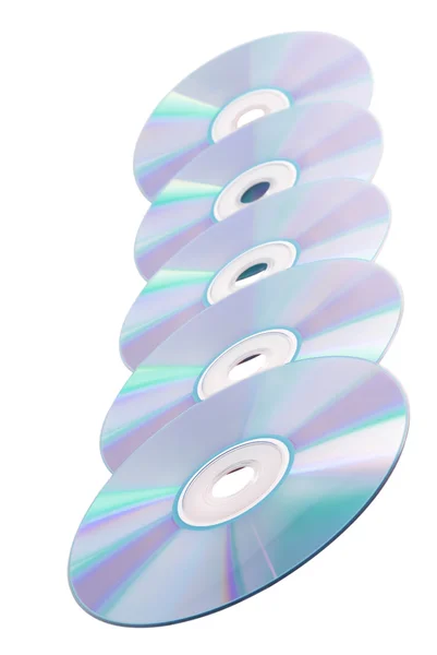 Beş kompakt diskler — Stok fotoğraf