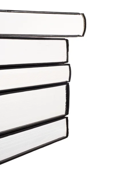 Stack of books, side view, isolated — Stock Photo, Image
