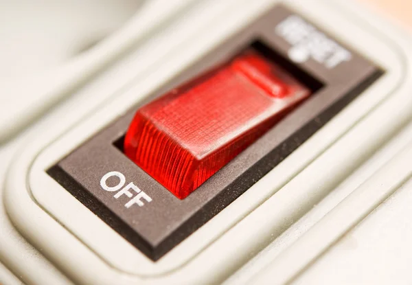 Roter elektrischer Schalter — Stockfoto