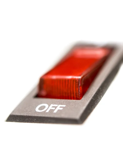 Czerwony przełącznik elektryczny — Zdjęcie stockowe