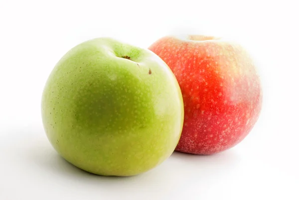 stock image Two apples, white background