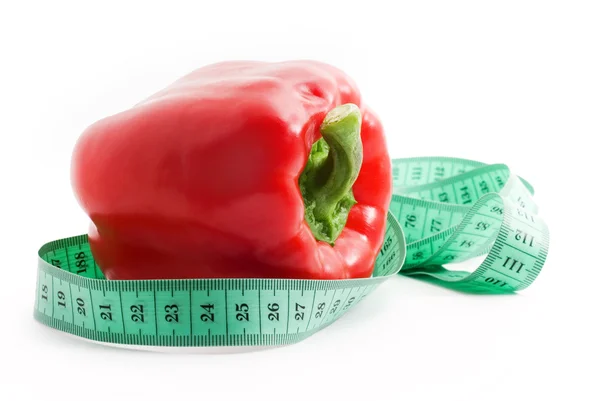 Bulgarian pepper and centimeter — Stock Photo, Image