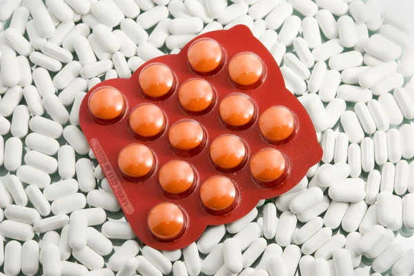 Упаковки таблеток — стокове фото