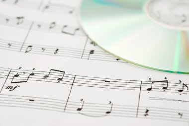 müzik cd ve müzik sayfası