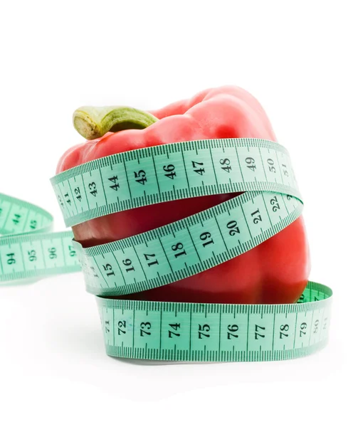 stock image Bulgarian pepper and centimeter