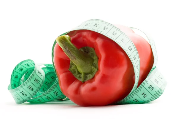 Bulgarian pepper and centimeter — Stock Photo, Image
