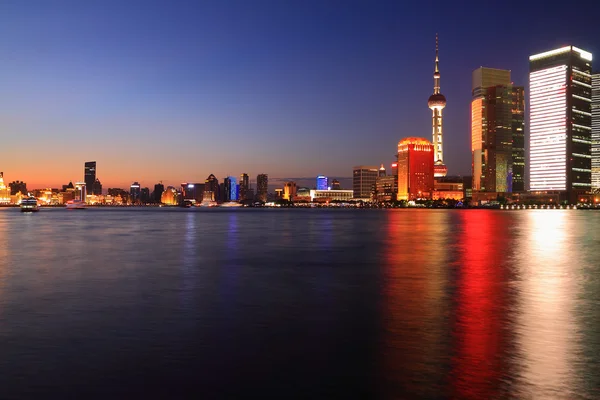 stock image Shanghai dusk skyline
