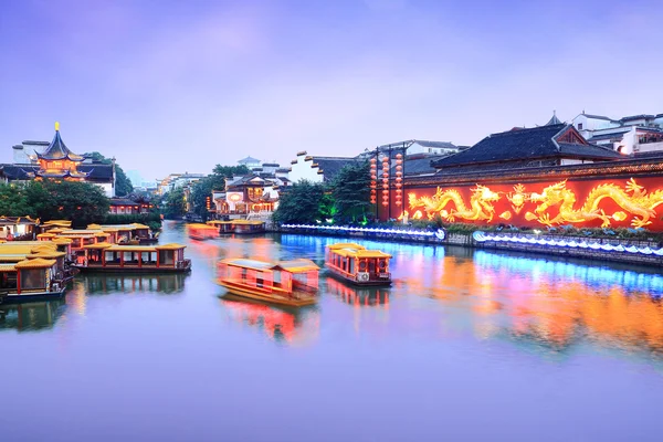Cruise on the Canal in Nanjing Confucius — Stock Photo, Image