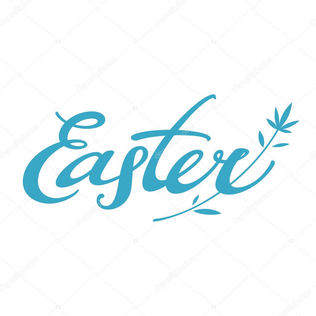 Easter vector inscription