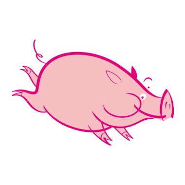 Pink Pig clipart