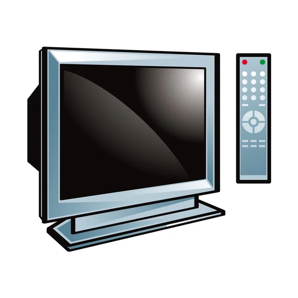 Телевидение и дистанционное управление — стоковый вектор