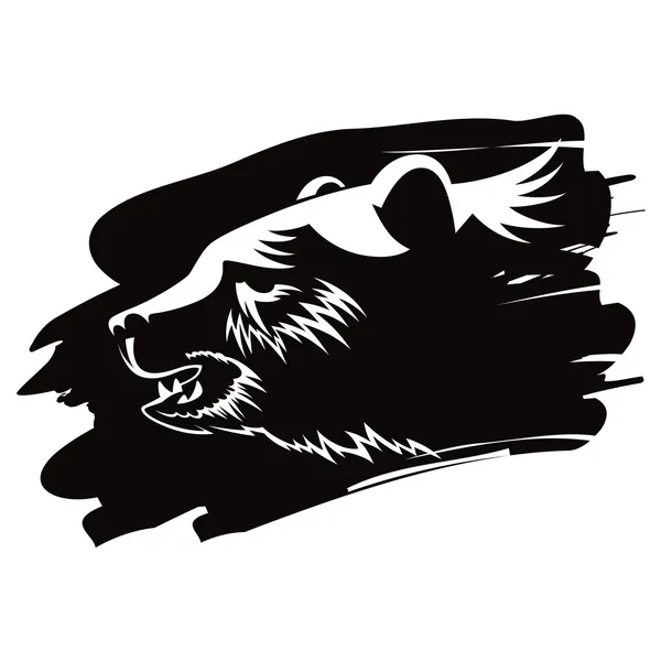 Bear hoofd dier — Stockvector