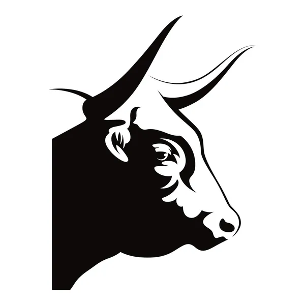 雄牛の頭部 — ストックベクタ