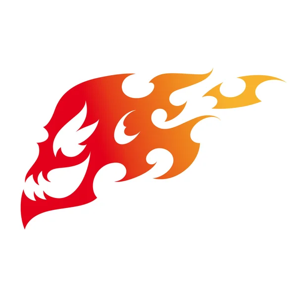 Oheň lebka — Stockový vektor