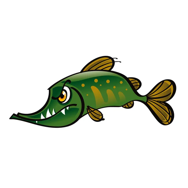 Pike fish — Stock Vector