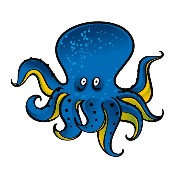Modrá chobotnice — Stockový vektor