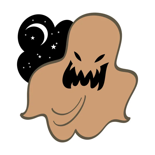 Призрак - костюм ужасов на Хэллоуин — стоковый вектор