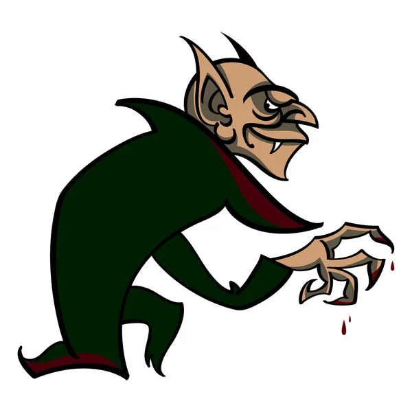 Вампир - Хэллоуин костюм Дракулы — стоковый вектор