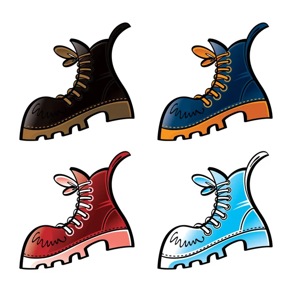 Conjunto de botas coloridas —  Vetores de Stock