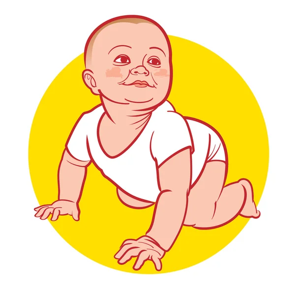 新出生的婴儿的小女孩 — 图库矢量图片