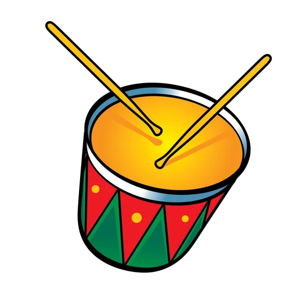 Snare Drum avec des bâtons musique orchestre de bruit — Image vectorielle